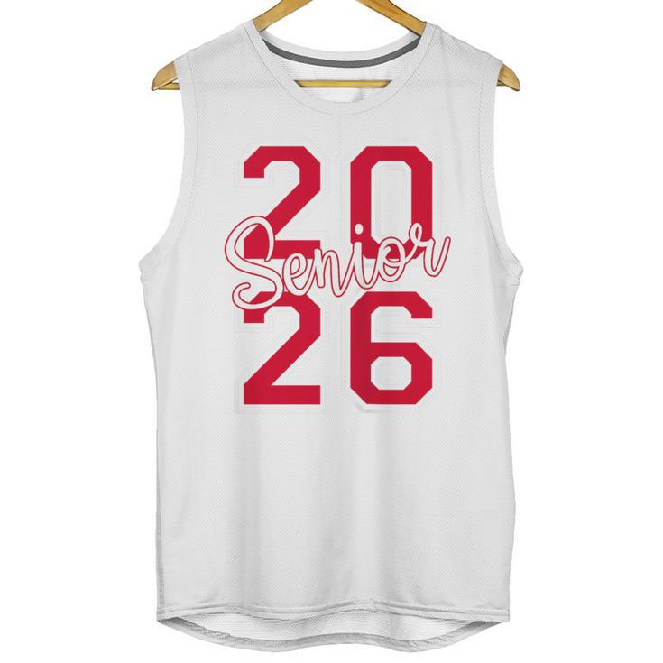 Senior 2026 Graduation Varsity Red Letters On The Back Unisex Tank Top