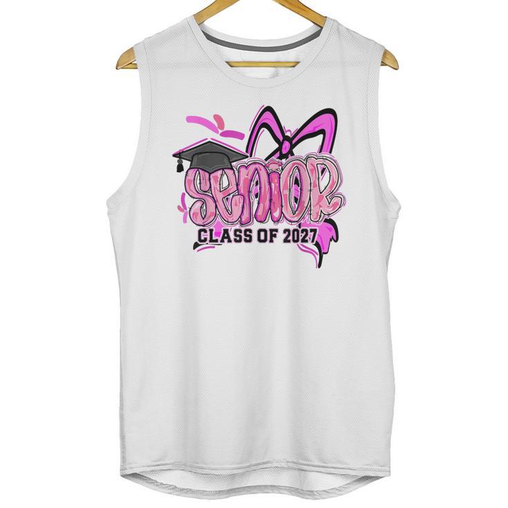 Senior 2027 Class Of 2027 Coquette Girl Pink Graduation 2027 Unisex Tank Top