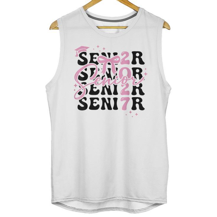 Senior 2027 Class Of 2027 Coquette Pink Bow Graduation 2027 Unisex Tank Top