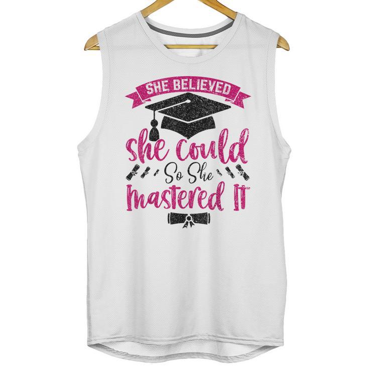 She Believed She Could So She Mastered It Graduation Unisex Tank Top