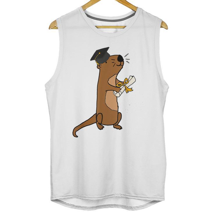 SmileteesGrad Cute Sea Otter Graduation T-Shirt Unisex Tank Top