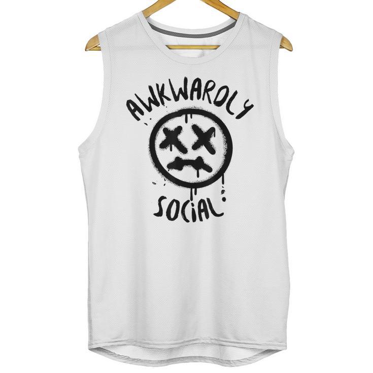 Socially Awkward Introvert Social Anxious Awkwardly Social Unisex Tank Top