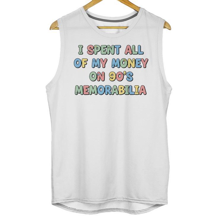 I Spent All My Money On 90's Memorabilia Nostalgia & Retro Premium Tri-Blend Unisex Tank Top