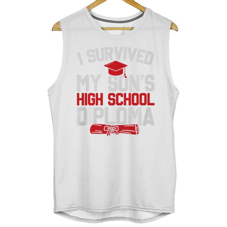 I Survived My Son's High School Diploma Graduation Premium Unisex Tank Top