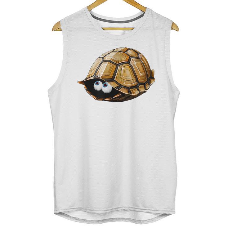 Timid Turtle Cute Introvert Misanthropic Antisocial Unisex Tank Top