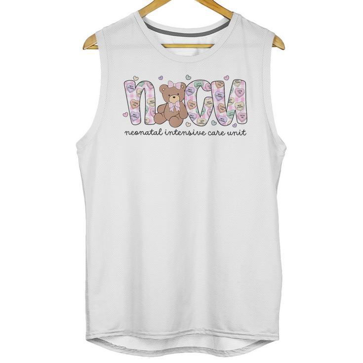Valentines Day NICU Nurse Cute Bear Neonatal ICU Graduation Unisex Tank Top