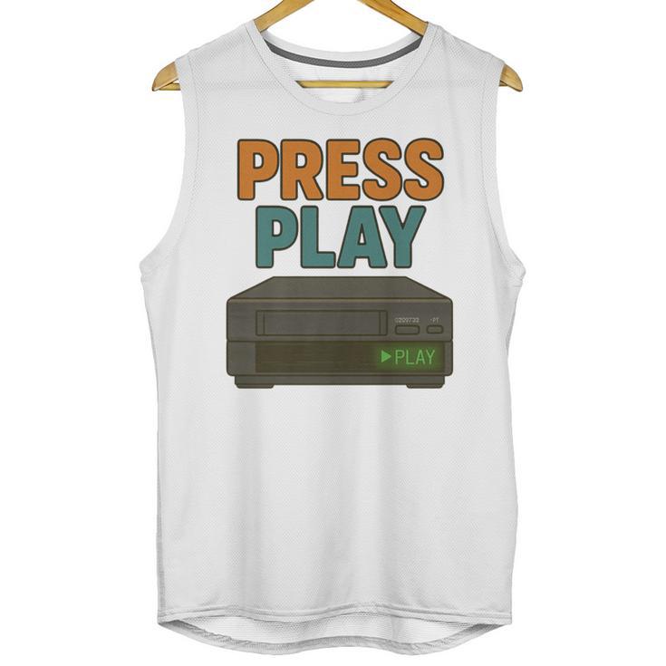 VHS Cassette Retro Analog Nostalgia Theme Premium Unisex Tank Top