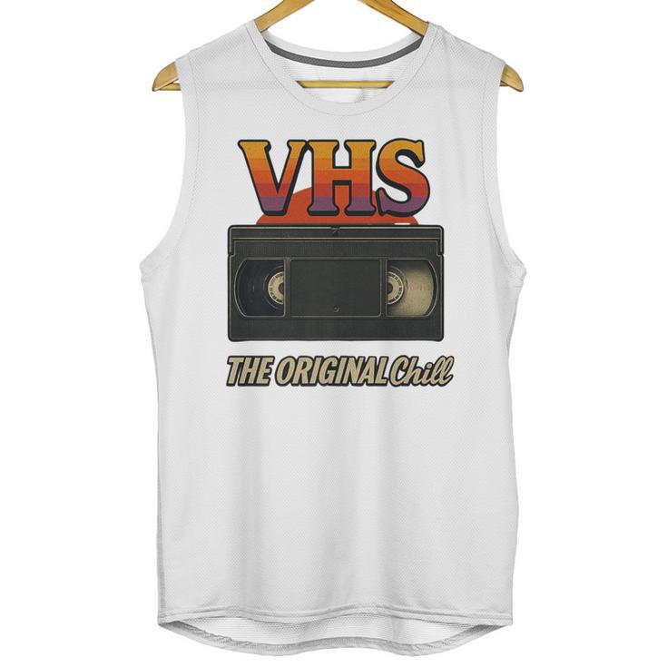 VHS Tape Nostalgia Old School Technology Humor Premium Unisex Tank Top