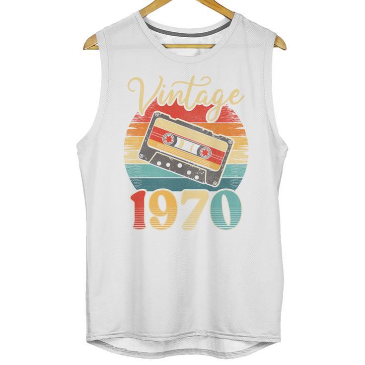 Vintage 1970 Retro Cassette Tape 70s Born Nostalgia Birthday Unisex Tank Top