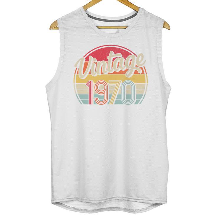 Vintage 1970 Retro Style 70's Born Nostalgia Vibe Birthday Premium Tri-Blend Unisex Tank Top