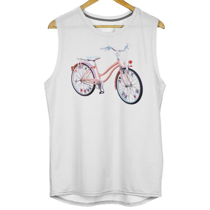 Vintage Bicycle With Playing Cards Nostalgia Premium Tri-Blend Unisex Tank Top