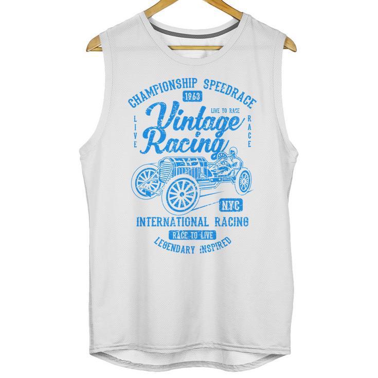 Vintage Racing Automotive Nostalgia Distressed Car Unisex Tank Top