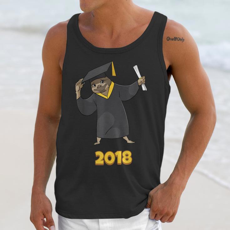 2018 Graduation Shirts Sloth Lovers For Women Teens Unisex Tank Top