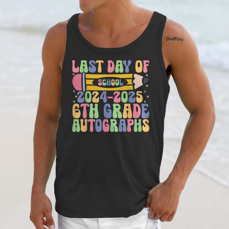 2025 Last Day Of School Autograph 6th Grade Graduation Unisex Tank Top