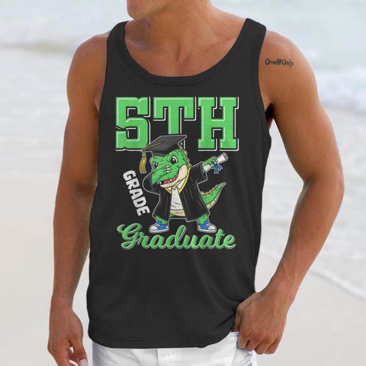 5th Grade Graduate Dinosaur Dab Graduation School Unisex Tank Top