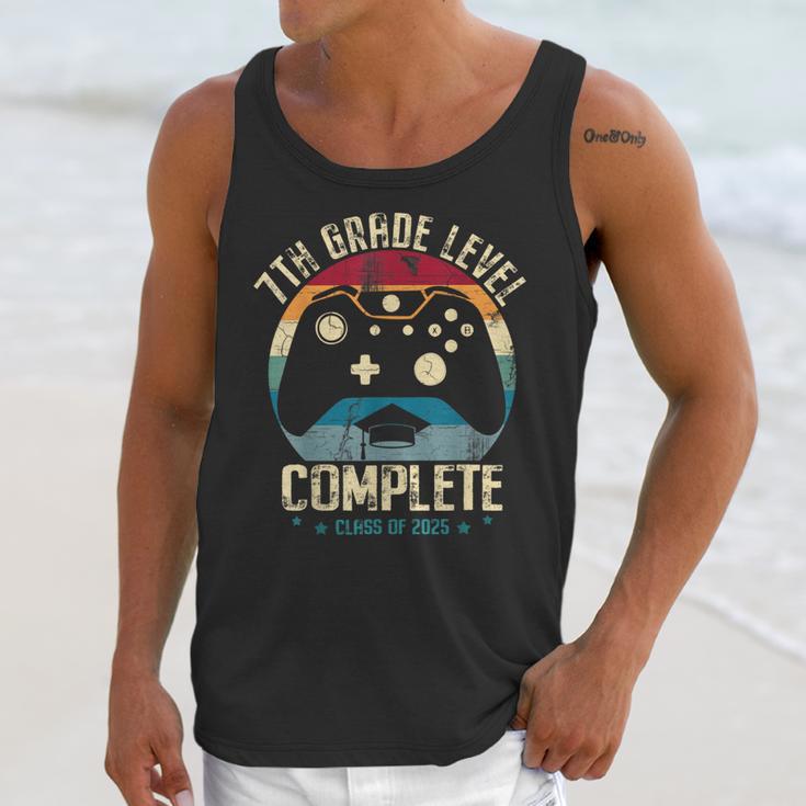 7th Grade Level Complete Gamer Class Of 2025 Graduation Boy Unisex Tank Top
