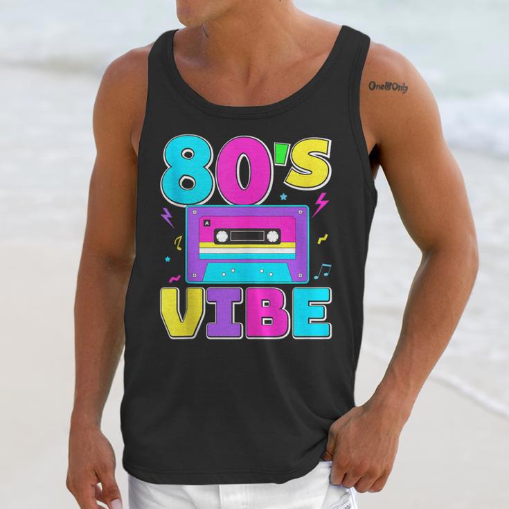80's Vibe Retro Style Cassette Tape Nostalgia 1980s Party Unisex Tank Top