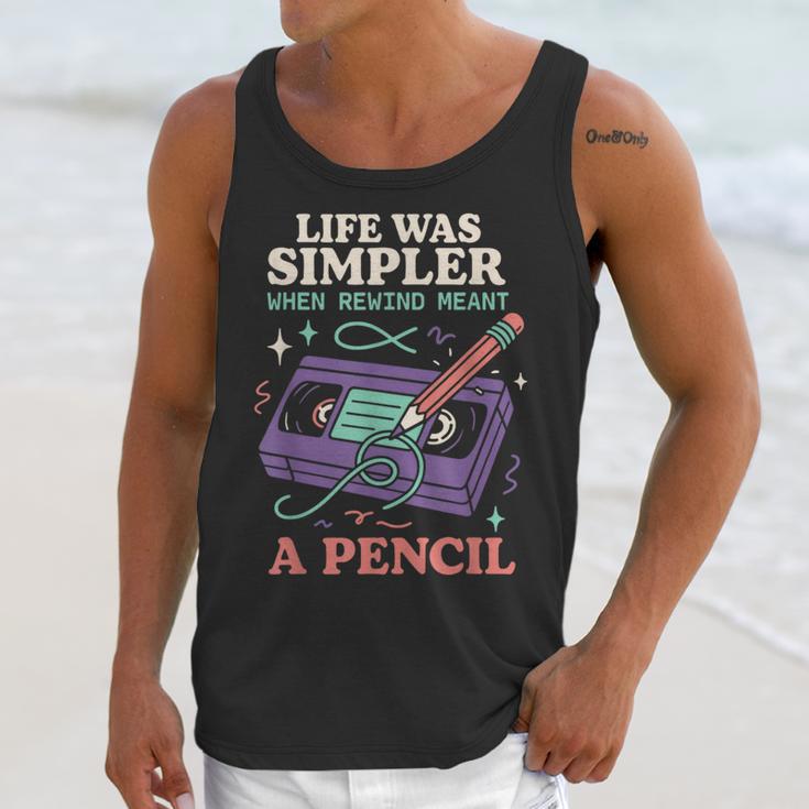 90s Baby Tired Millennial Burnout Nostalgia Parenting Unisex Tank Top