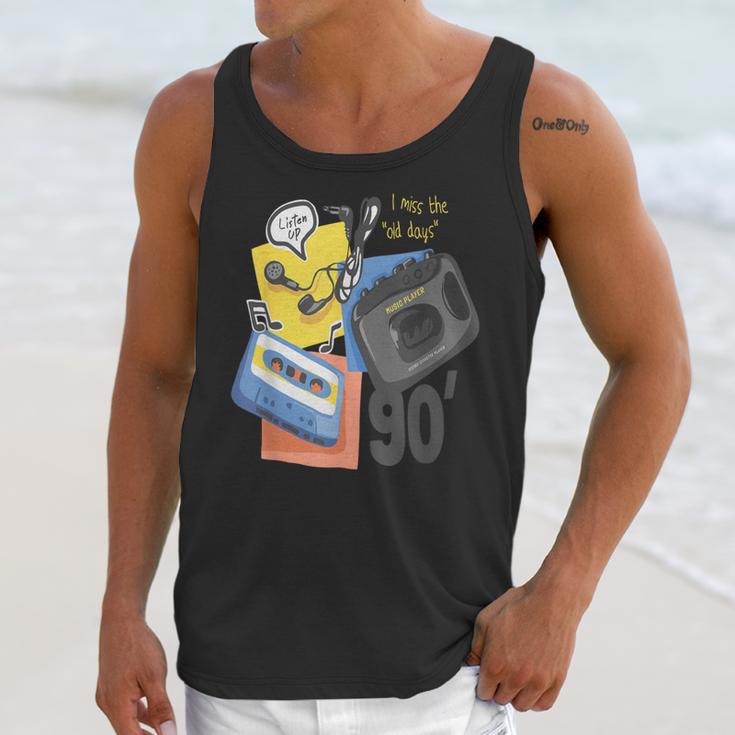 90s Retro Cassette And Walkman Nostalgia Graphic Tee Unisex Tank Top
