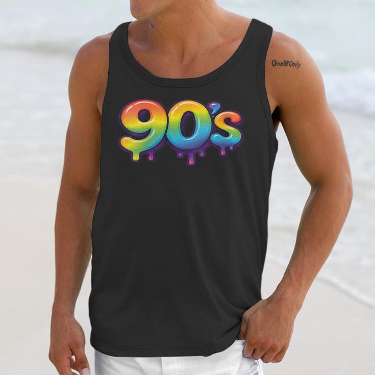 90s Retro Pop Art Rainbow Lips Nostalgia Costume 90s Unisex Tank Top 90s Retro Pop Art Rainbow Lips Nostalgia Costume 90s Unisex Tank Top