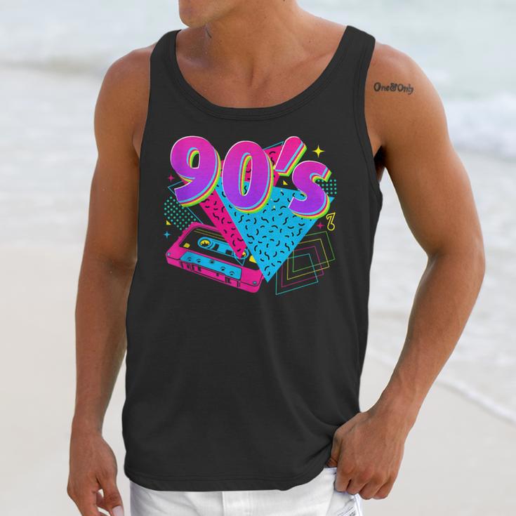 90's Vibe Retro Style Cassette Tape Nostalgia 1990s Party Unisex Tank Top