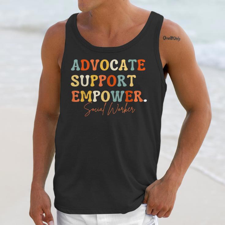 Advocate Support Empower Groovy Social Worker Graduation Unisex Tank Top