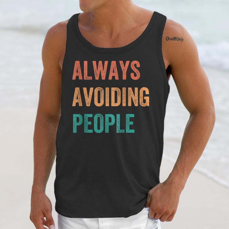 Always Avoiding People Shy Introvert Unisex Tank Top
