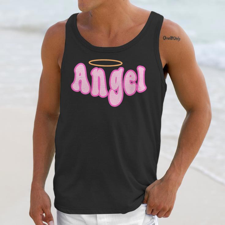 Angel Y2k Aesthetic 2000s Millennial Nostalgia Retro Pink Unisex Tank Top