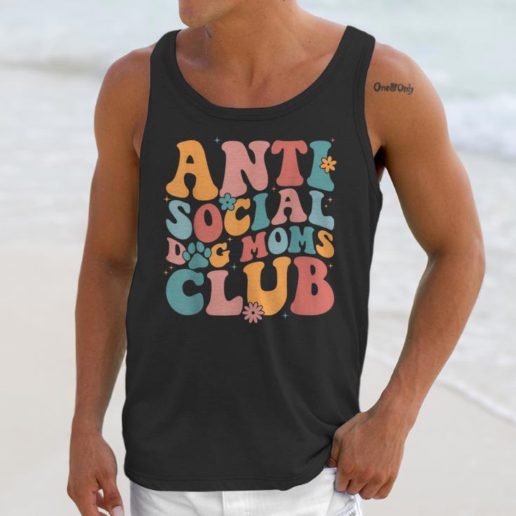 Anti Social Dog Moms Club Introvert Dog Mom Retro Men Women Unisex Tank Top