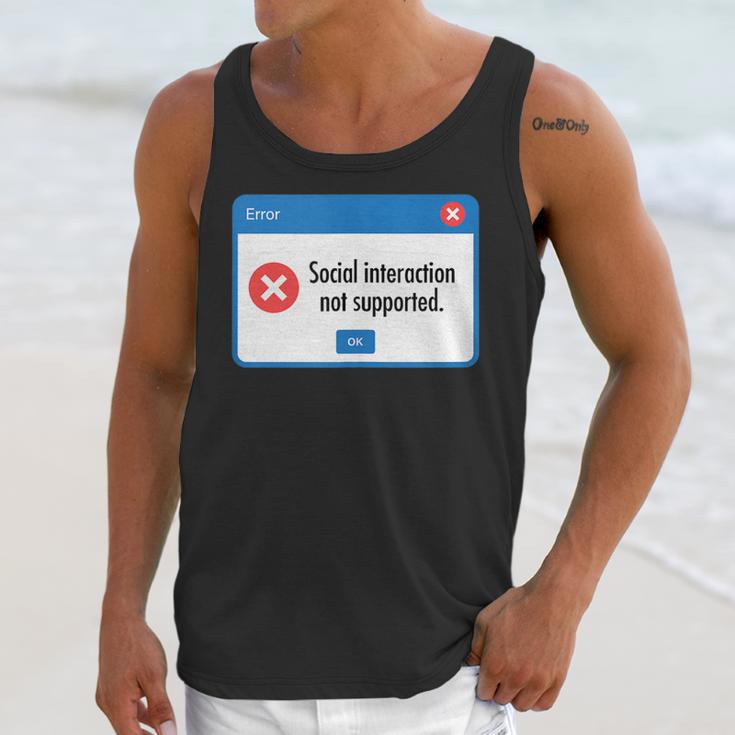 Anti Social Introvert Social Interaction Not Supported Unisex Tank Top Anti Social Introvert Social Interaction Not Supported Unisex Tank Top