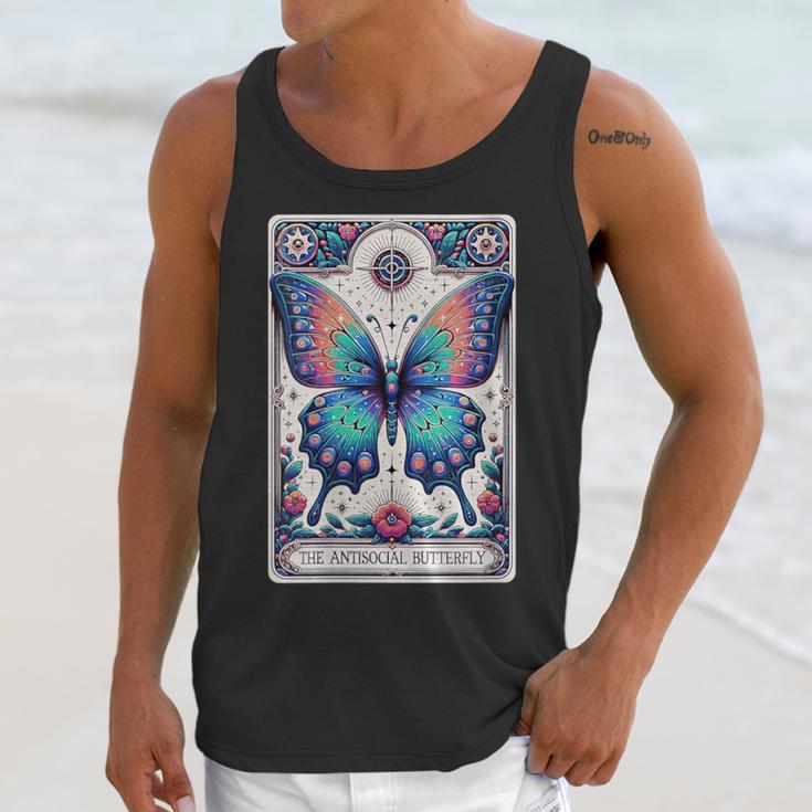 Antisocial Butterfly Introvert Distressed Unisex Tank Top Antisocial Butterfly Introvert Distressed Unisex Tank Top