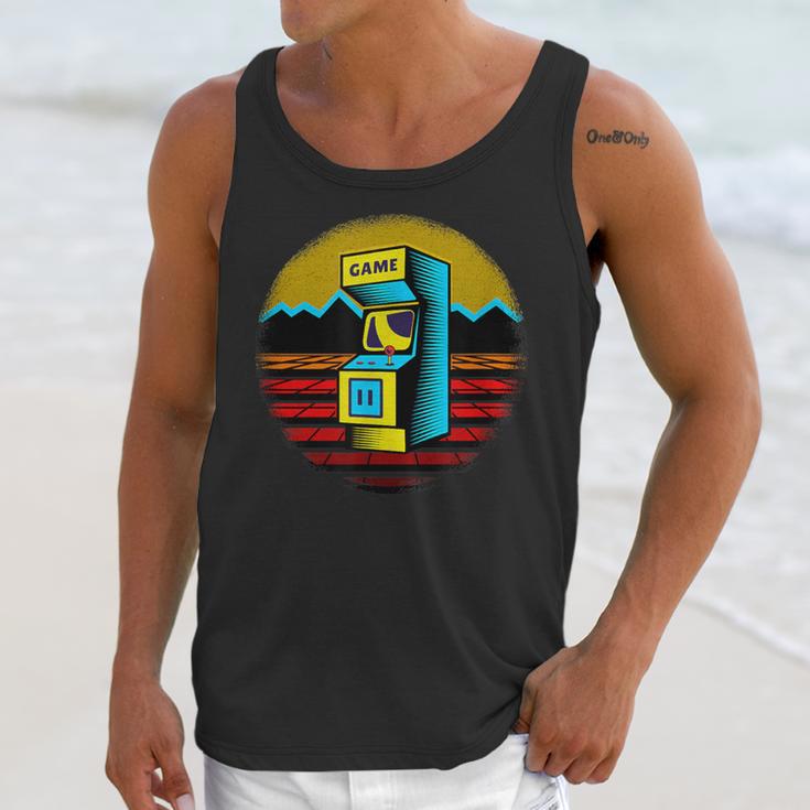 Arcade Game Machine Nostalgia Retro Gamer 80s 90s Unisex Tank Top