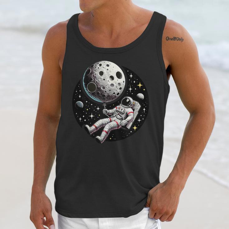 Astronaut Aesthetic Holding Moon Balloon Planets Introvert Unisex Tank Top Astronaut Aesthetic Holding Moon Balloon Planets Introvert Unisex Tank Top