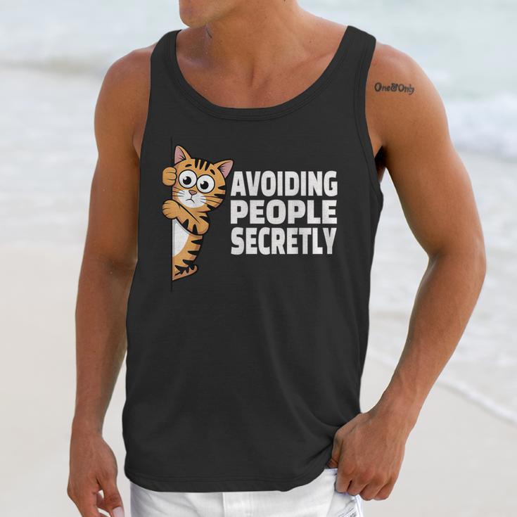 Avoiding People Secretly Cat Introvert Humor Unisex Tank Top Avoiding People Secretly Cat Introvert Humor Unisex Tank Top