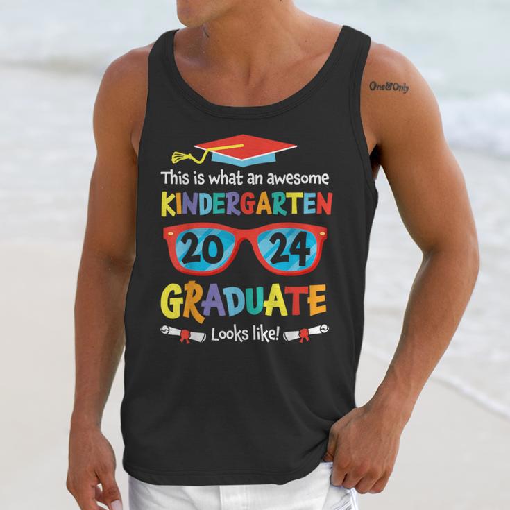 Awesome Kindergarten Graduate Looks Like 2024 Graduation Unisex Tank Top
