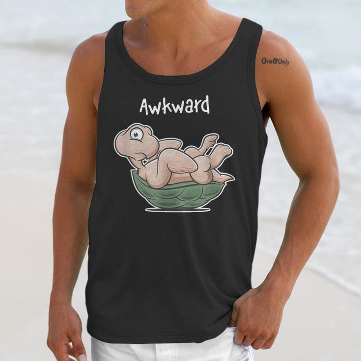 Awkward Turtle Upside Down Witty Comical Introvert Unisex Tank Top Awkward Turtle Upside Down Witty Comical Introvert Unisex Tank Top