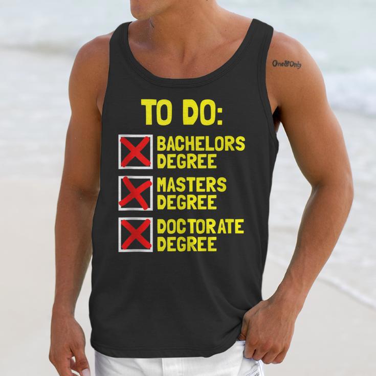 Bachelors Masters Doctorate Degree DR PHD Graduation Unisex Tank Top