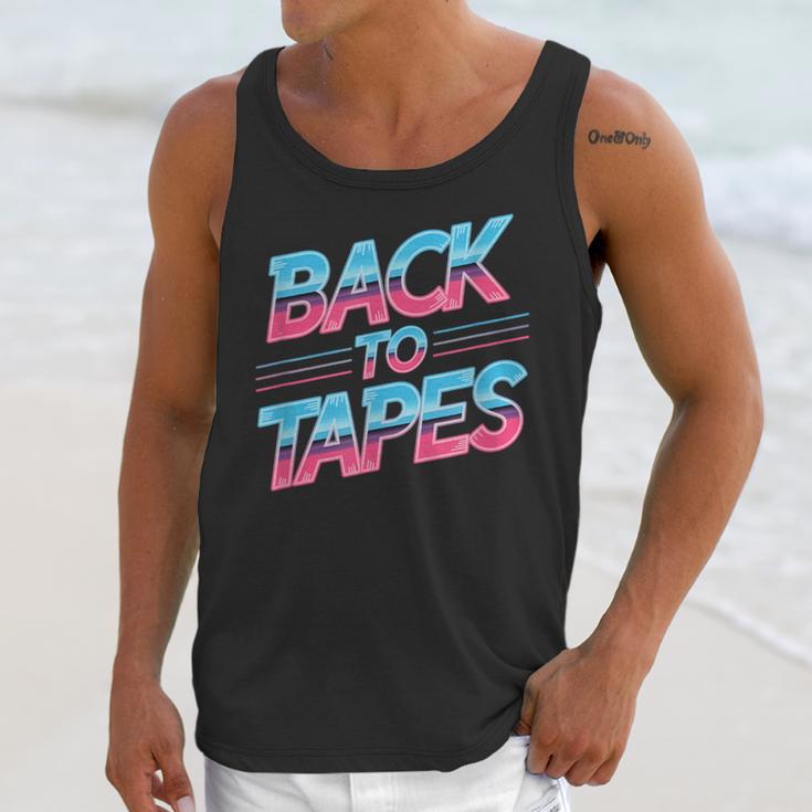 Back To Tapes Retro Cassette Mixtape 80s Nostalgia Unisex Tank Top Back To Tapes Retro Cassette Mixtape 80s Nostalgia Unisex Tank Top