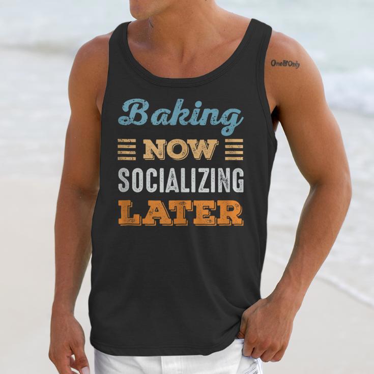 Baking Now Minimal Socializing Introvert Vintage Unisex Tank Top Baking Now Minimal Socializing Introvert Vintage Unisex Tank Top