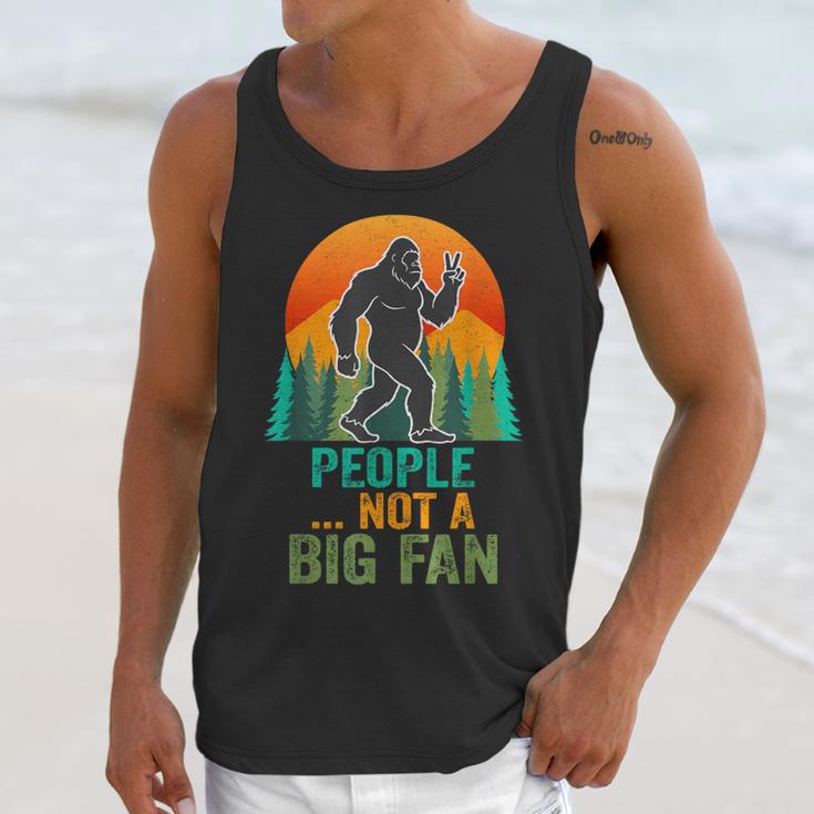 Bigfoot Introvert People Not A Big Fan Retro Sasquatch Unisex Tank Top