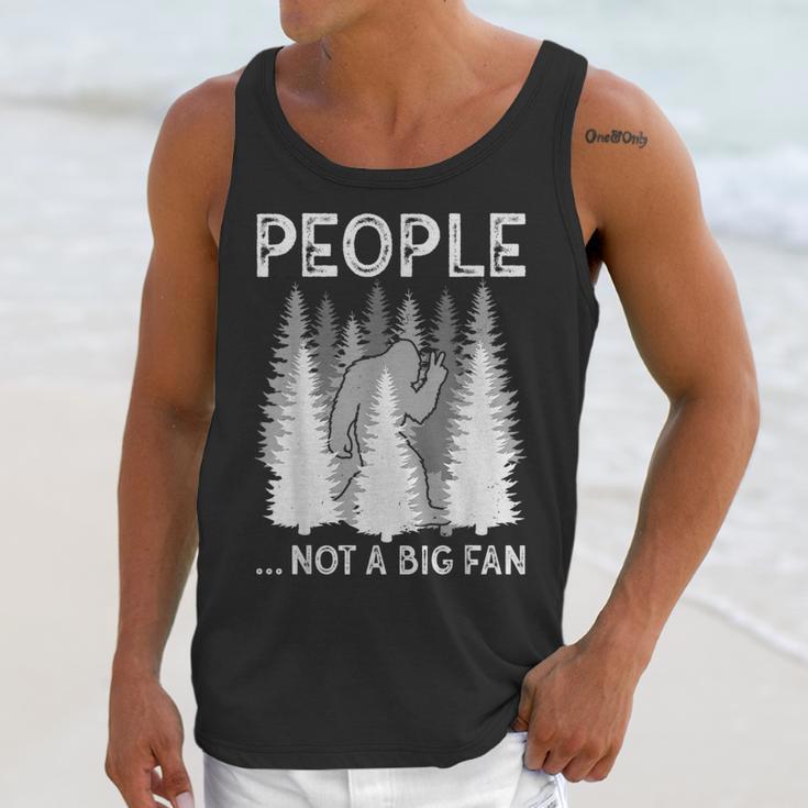 Bigfoot People Not a Big Fan Sasquatch Introvert Unisex Tank Top