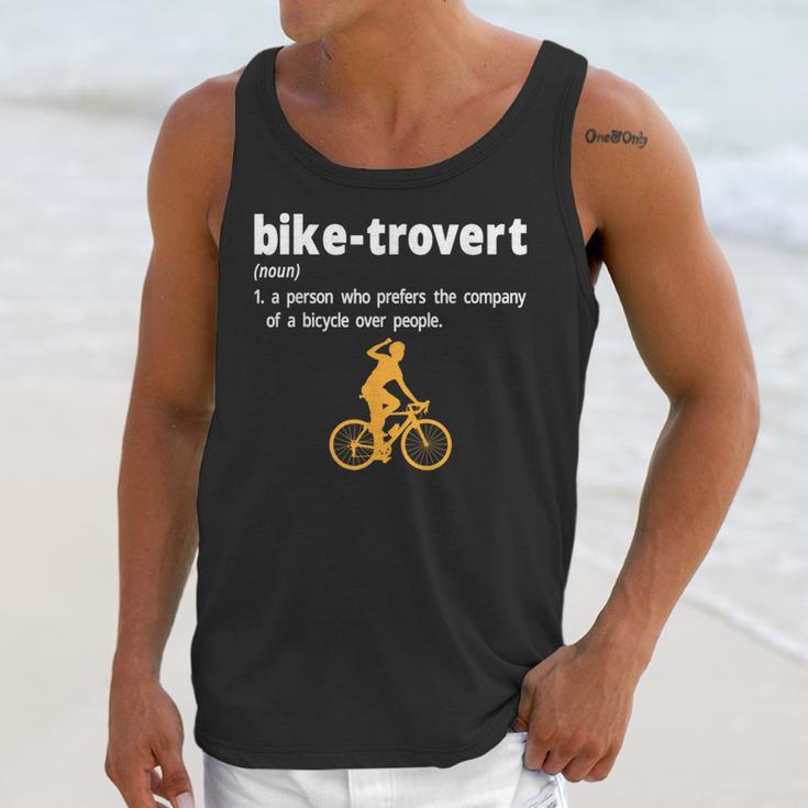 Bike-Trovert Bicycle Humor Definition Introvert Unisex Tank Top