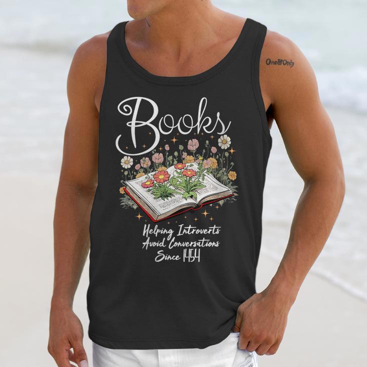 Books That Help Introverts Since 1454 Conversations Unisex Tank Top Books That Help Introverts Since 1454 Conversations Unisex Tank Top