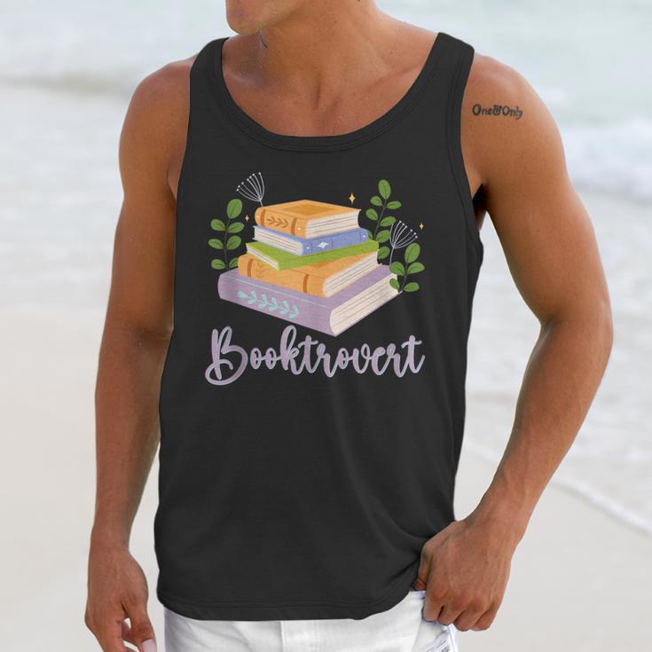Booktrovert Bookworm Introvert Bibliophile Booktrovert Unisex Tank Top