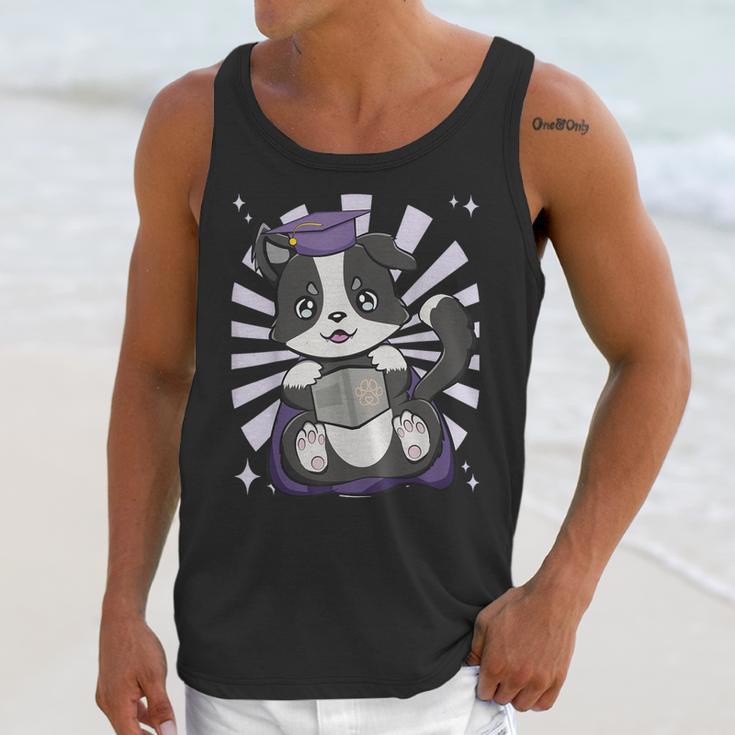 Border Collie Dog Lover Cute Anime School Graduation Men Women Kids Unisex Tank Top