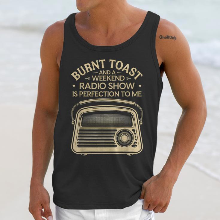 Burnt Toast And A Weekend Radio Show 80s 90s Nostalgia Unisex Tank Top Burnt Toast And A Weekend Radio Show 80s 90s Nostalgia Unisex Tank Top