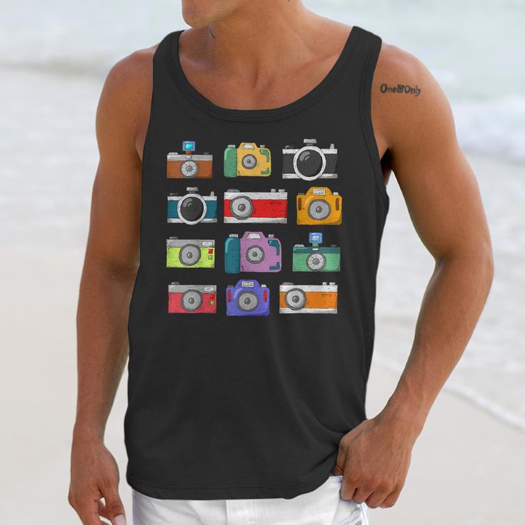 Camera Hand Drawn Old Nostalgia Retro Lens Styles Unisex Tank Top Camera Hand Drawn Old Nostalgia Retro Lens Styles Unisex Tank Top