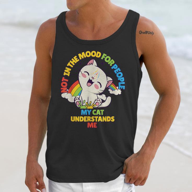 Cat Mom Loves Cats Dad Not In The Mood For People Introvert Unisex Tank Top Cat Mom Loves Cats Dad Not In The Mood For People Introvert Unisex Tank Top