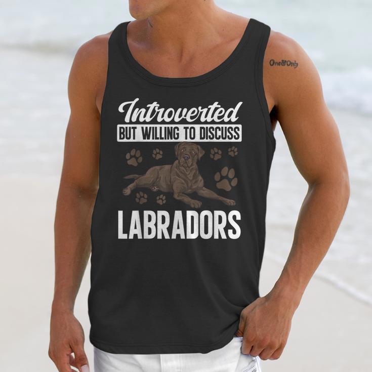 Chocolate Lab Dog Introvert Chocolate Labrador Retriever Unisex Tank Top