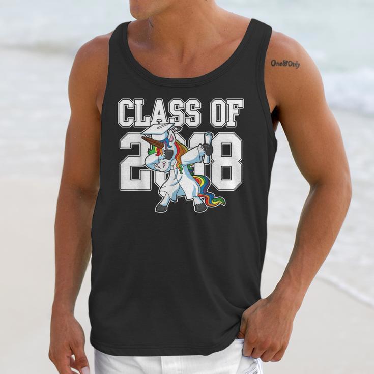 Class Of 2018 Dabbing Unicorn Graduation Shirt Unisex Tank Top